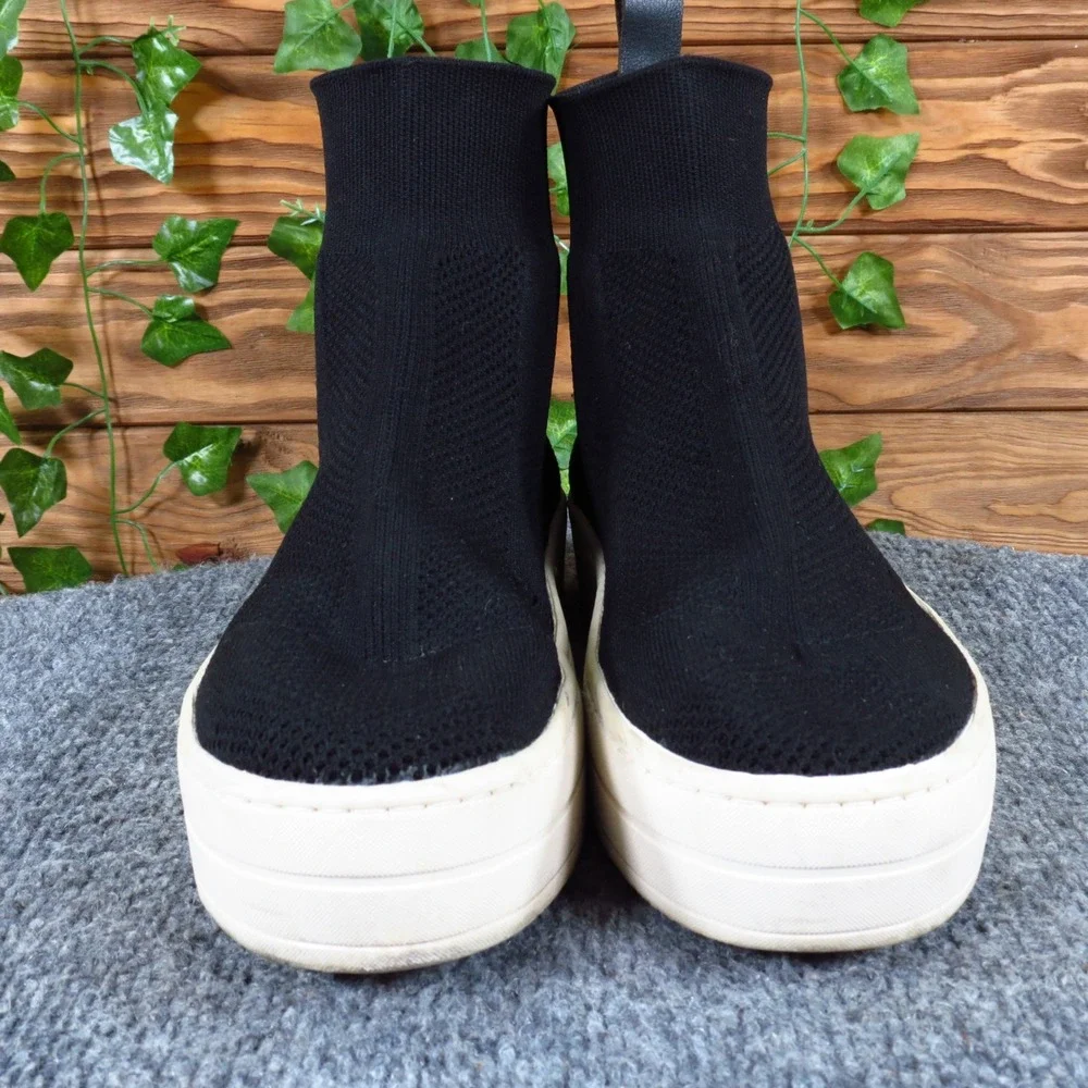 J/Slides Heroe Women Sock Bootie Sneakers 8.5 Athleisure Platform Black Knit